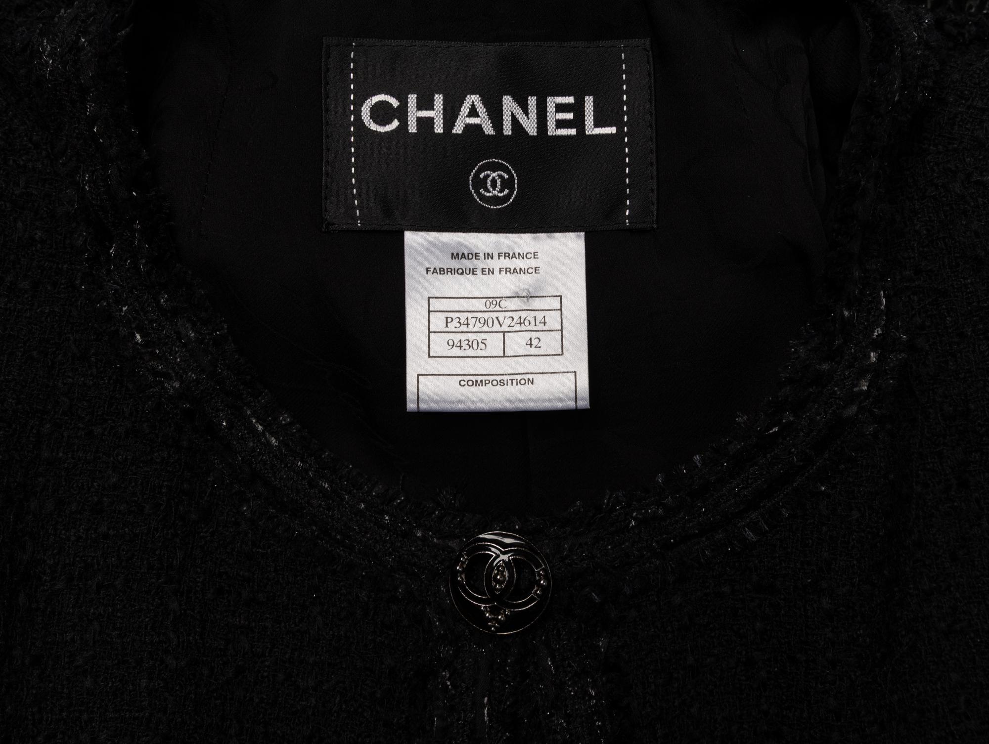 Chanel, Black Tweed Cardigan Jacket