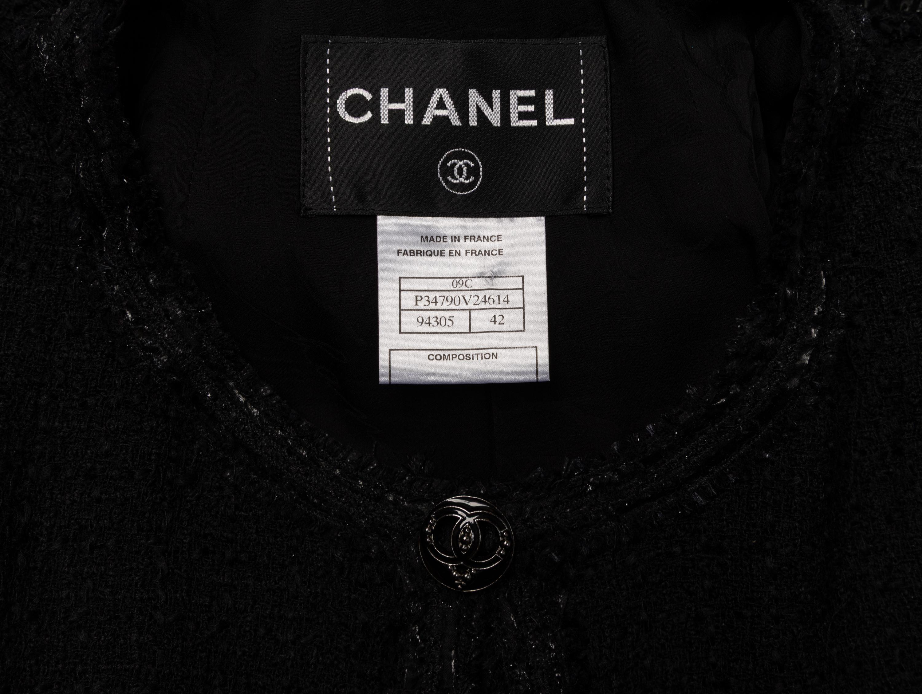 Chanel, Black Tweed Cardigan Jacket