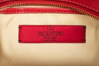 Valentino Red Leather Rockstud Cross Body Camera Bag, 2017