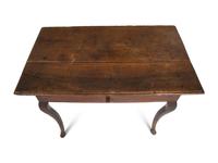 An 18th Century French Provincial Walnut Writing Table and Associated Empire Side Chair