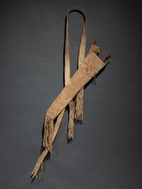 Apache Buffalo Hide Bowcase and Quiver, with Sinew-Backed Recurve Bow and Three Arrows