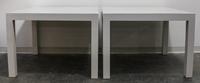 A Pair of White Dining Tables Height 28 1/4 inches. — LATE 20TH CENTURY