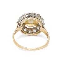 ANTIQUE, CULTURED PEARL AND DIAMOND RING