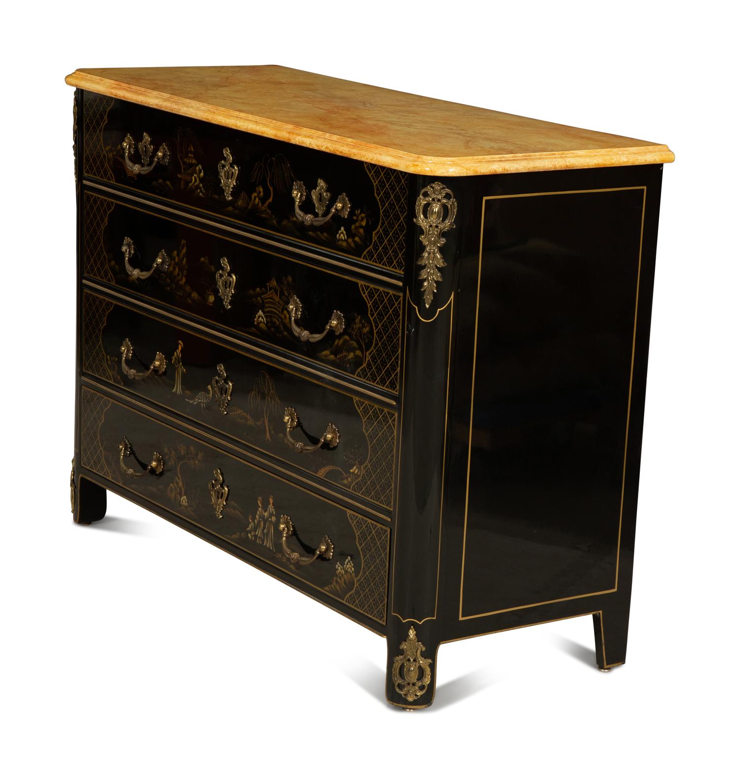 A Louis XIV Style Painted Commode