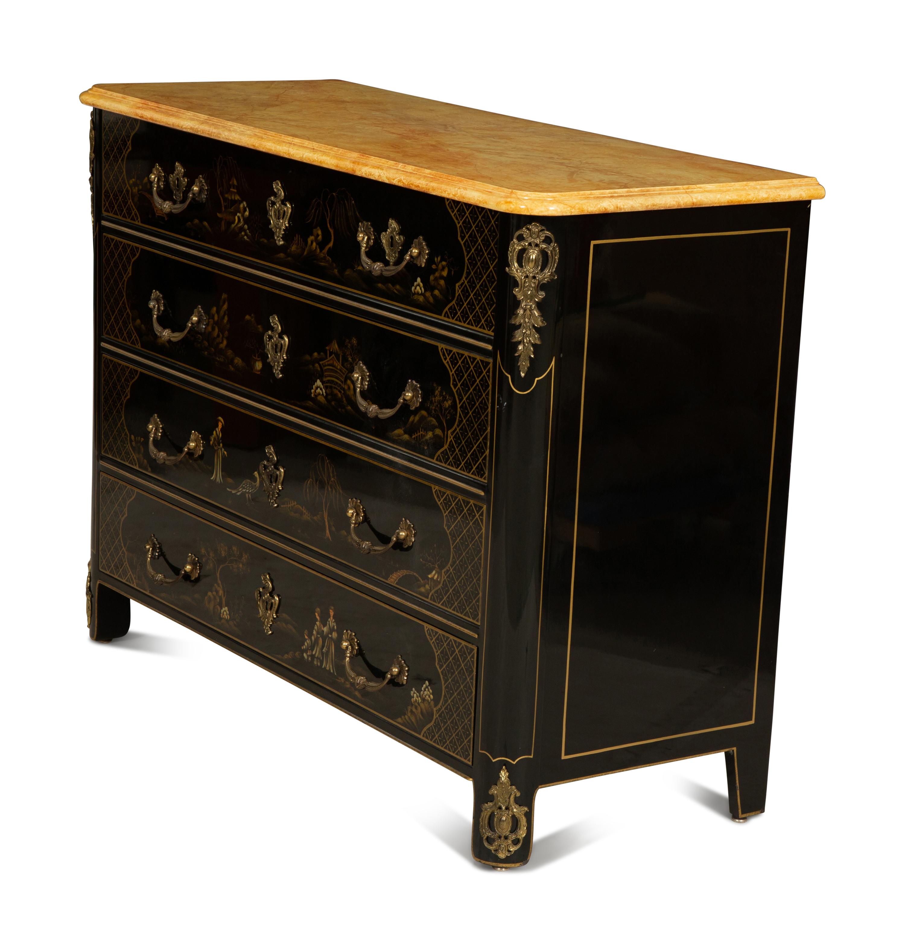 A Louis XIV Style Painted Commode