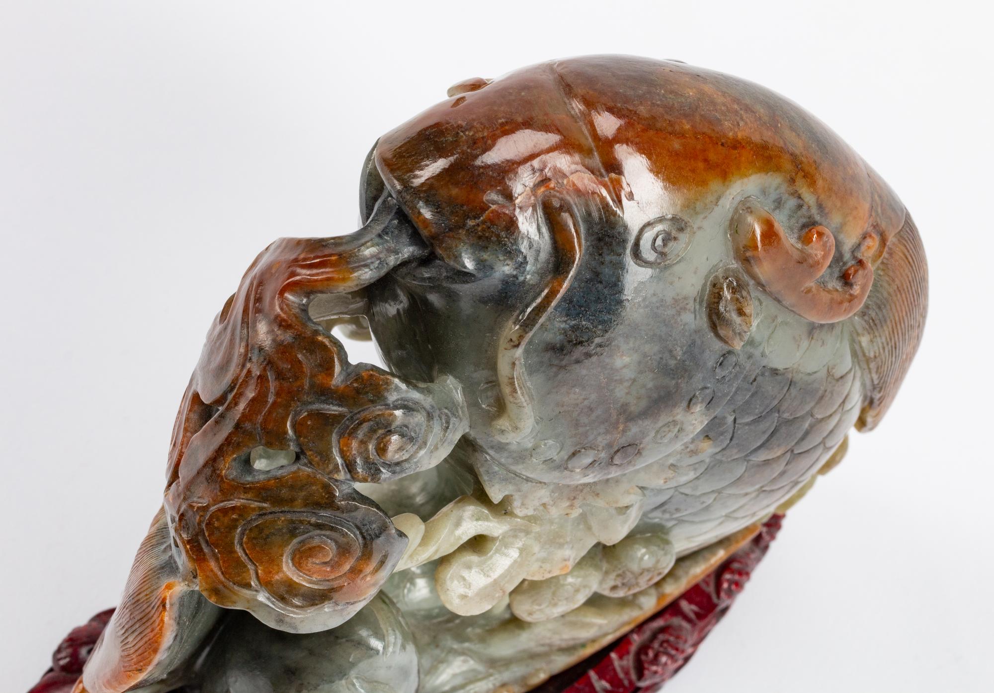 A Chinese Carved Jadeite Group of Fishes
