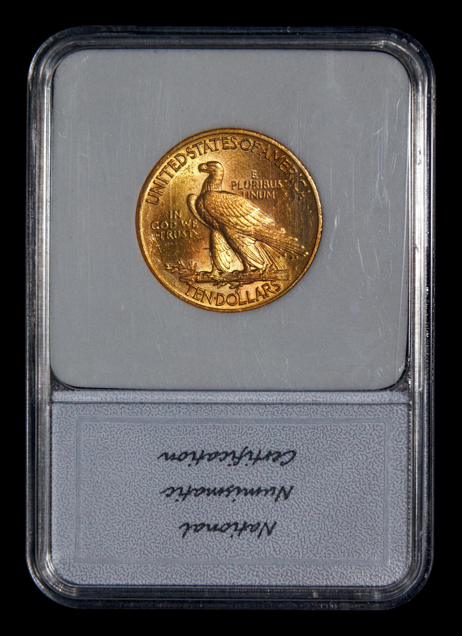A 1909 Indian Head $10 Gold Coin