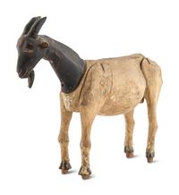 A Carved and Painted Wood Billy Goat Figure
