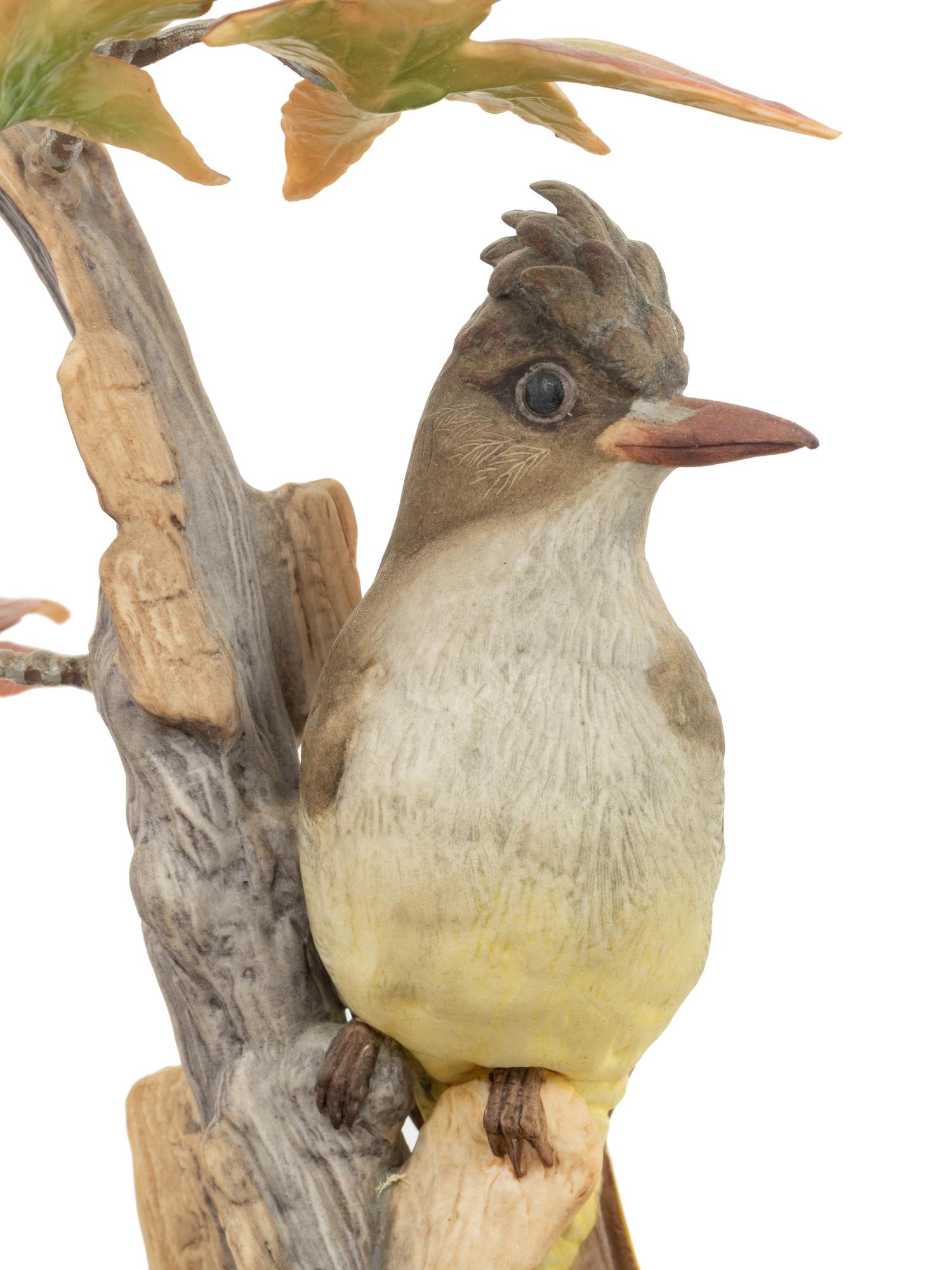 A Boehm Porcelain Crested Flycatcher Group