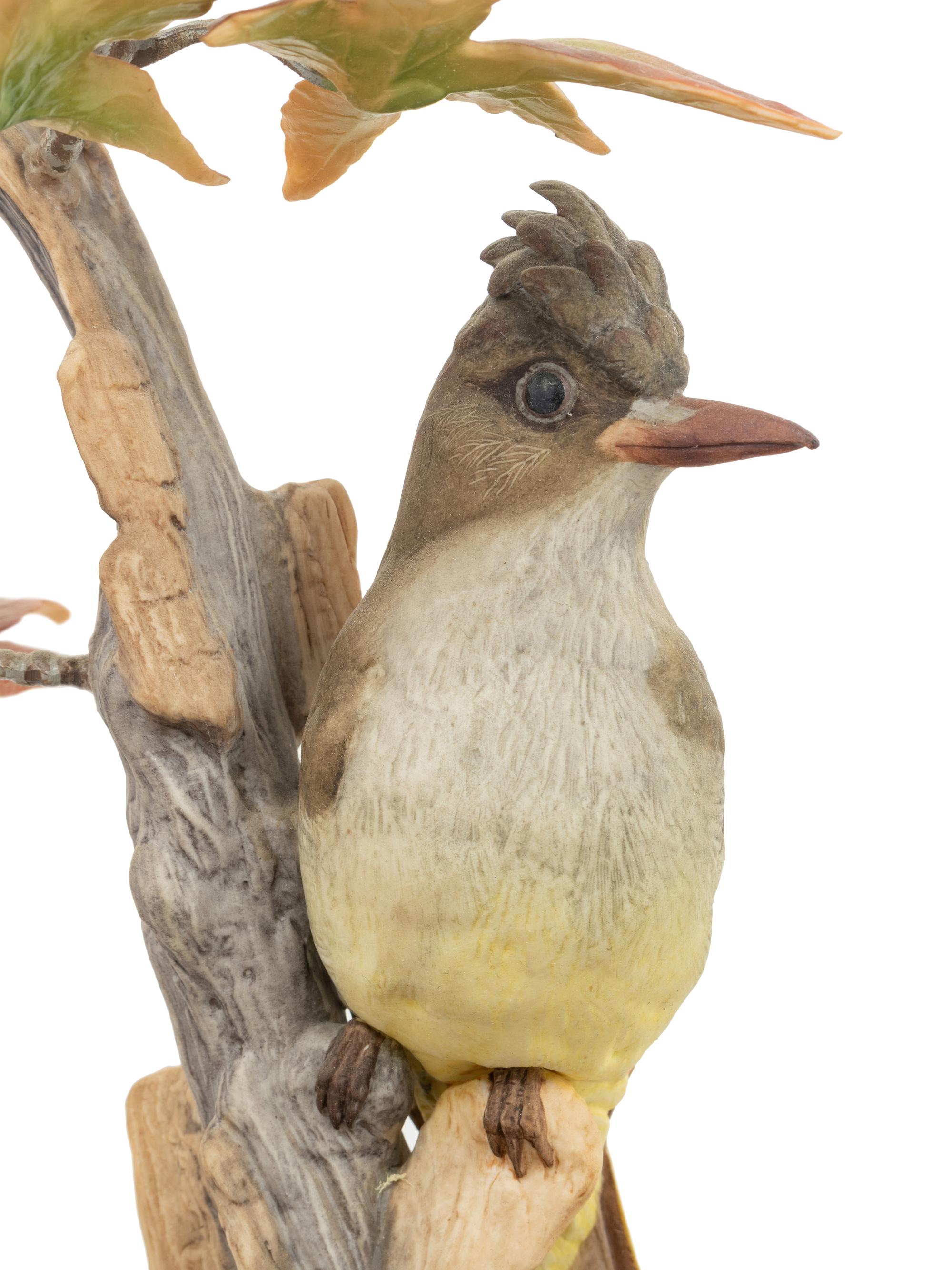 A Boehm Porcelain Crested Flycatcher Group