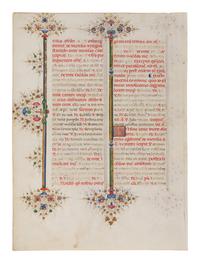 GIORGIO D’ALEMAGNA (documented Ferrara, 1441-1462) A leaf from the Breviary of Lionello d’Este, also known as the Llangattock Breviary, in Latin, illuminated manuscript on parchment [Italy, Ferrara, c. 1441-1448]