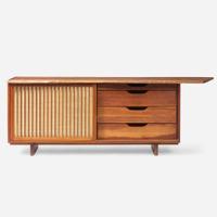 George Nakashima (American, 1905-1990) Fine Double Sliding-Door Cabinet, New Hope, Pennsylvania, 1960