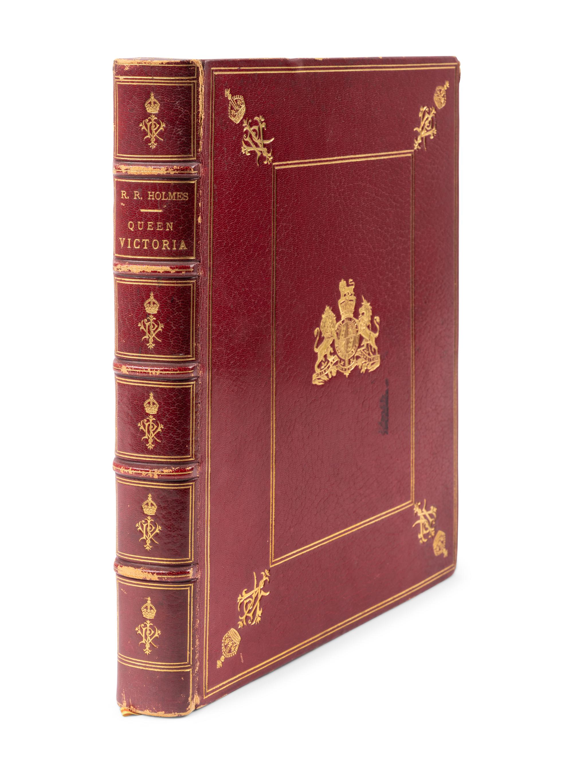 [BINDING] -- [VICTORIA, QUEEN OF ENGLAND (1819-1901)]. HOLMES, Richard Rivington, Sir (1835-1911). Queen Victoria . London & Paris: Boussod, Valadon & Co., 1897.