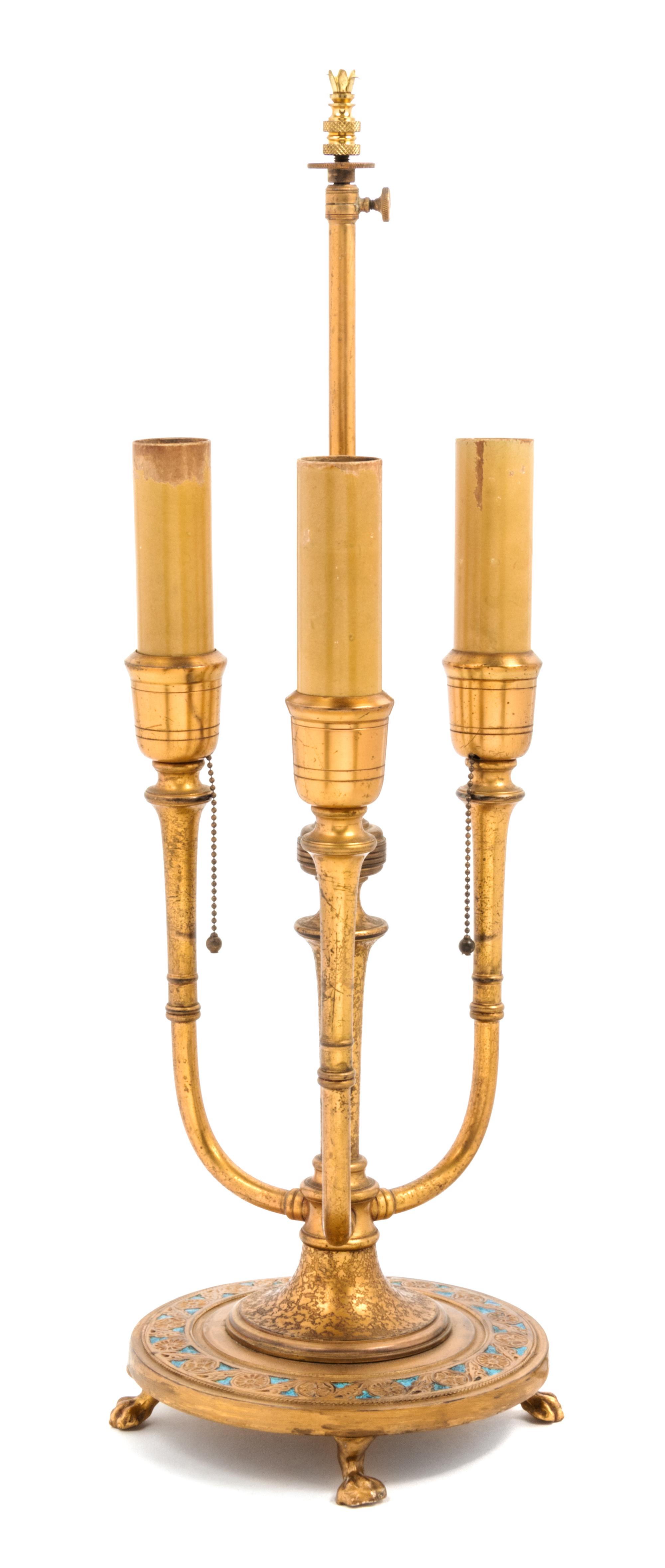 Tiffany Studios, EARLY 20TH CENTURY, a lamp and shade