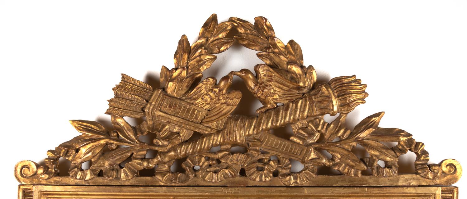 An Italian Giltwood Mirror Retailed by Kindel Furniture Co.