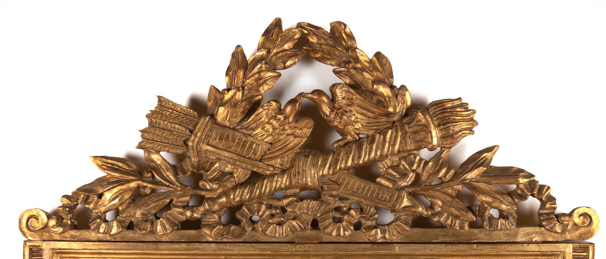 An Italian Giltwood Mirror Retailed by Kindel Furniture Co.