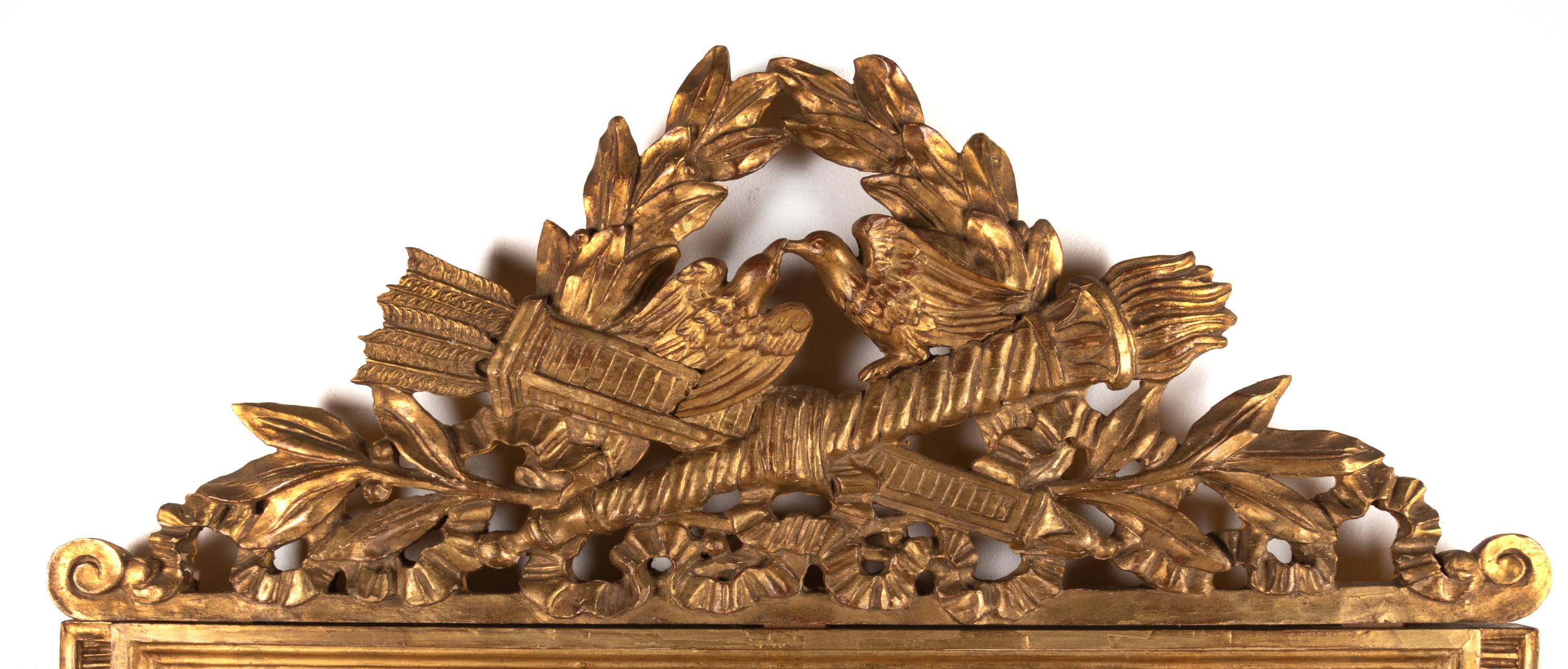 An Italian Giltwood Mirror Retailed by Kindel Furniture Co.