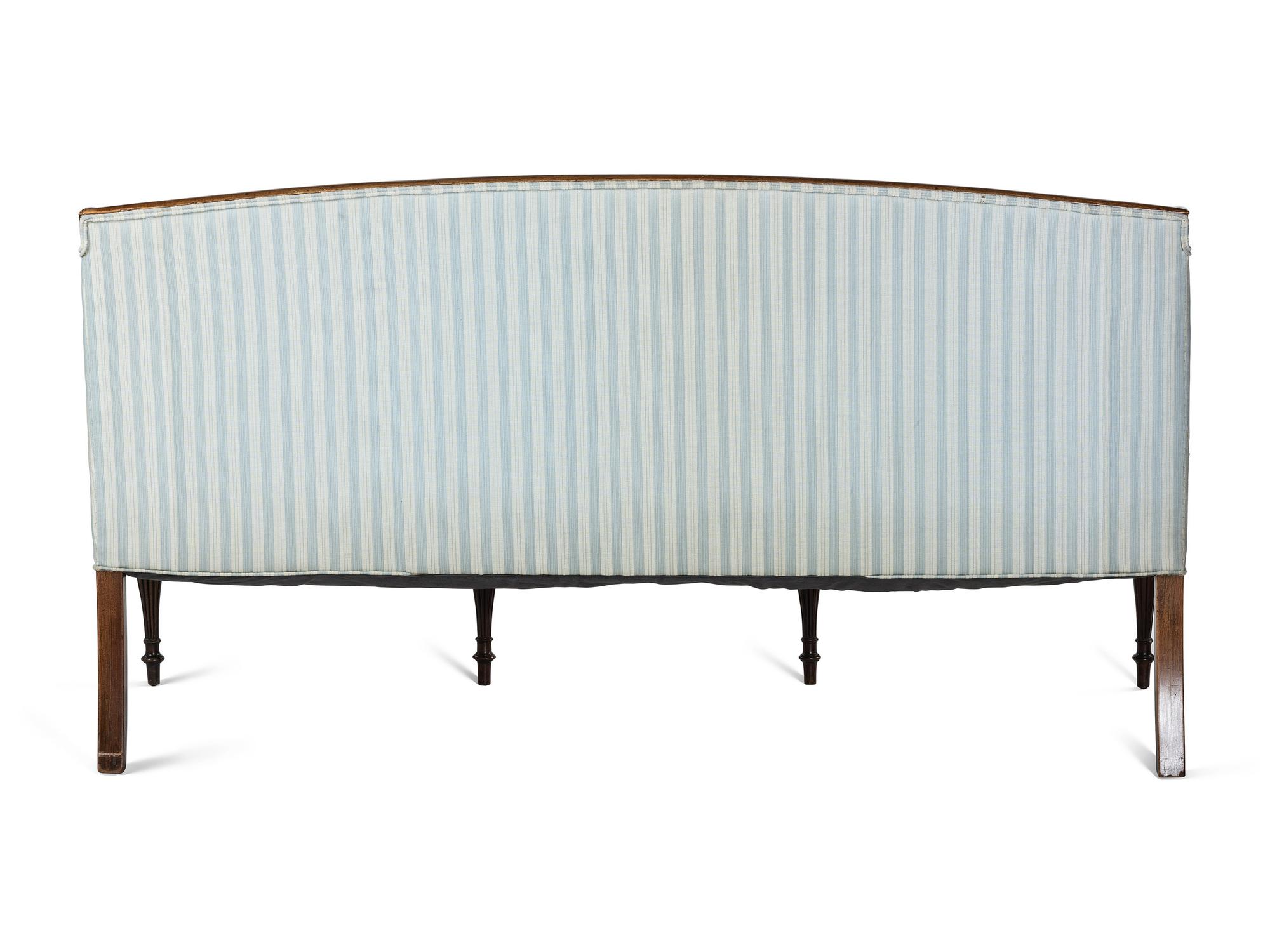 A Late Federal Carved Mahogany Settee