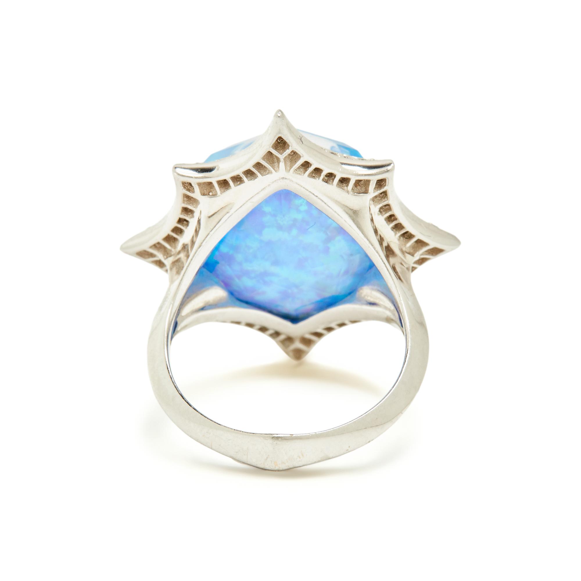 STEPHEN WEBSTER, QUARTZ AND DIAMOND 'CRYSTAL HAZE' RING
