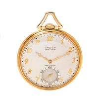 A Gold Filled Open Face 'Veri-Thin' Pocket Watch, Gruen,