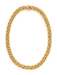 NICOLIS COLA, YELLOW GOLD FANCY LINK NECKLACE