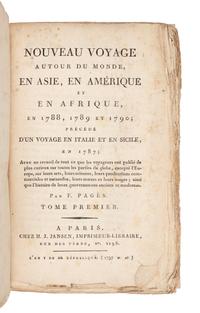 PAGÉS, Pierre Marie François, Vicomte de (1748-1793). Nouveau Voyage autour de monde, en Asie, en Amérique, en 1788, 1789 et 1790. Pari