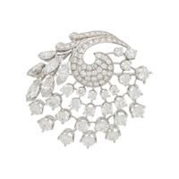 BIRKS, PLATINUM AND DIAMOND BROOCH