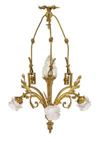 A French Gilt Bronze Four-Light Chandelier