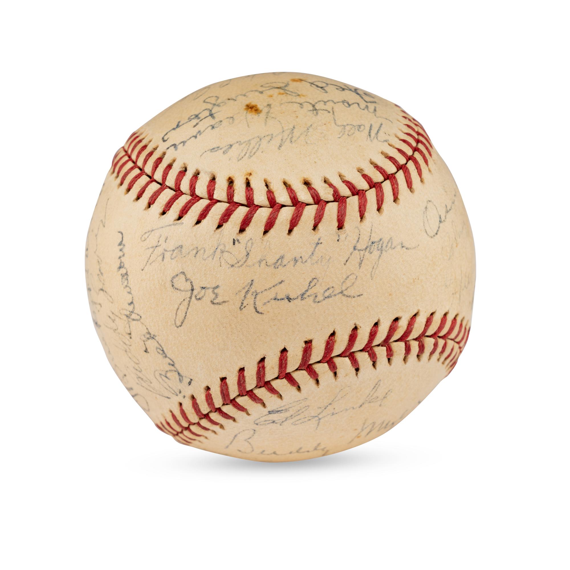 A 1937 Washington Senators Team Signed Autograph Baseball Including Bucky Harris (JSA Letter of Authenticity),