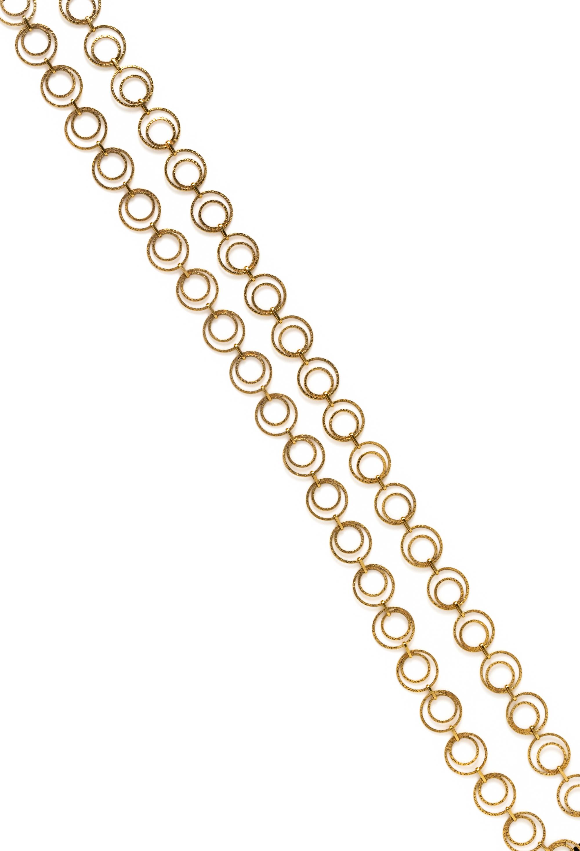 YELLOW GOLD FANCY LINK LONG CHAIN