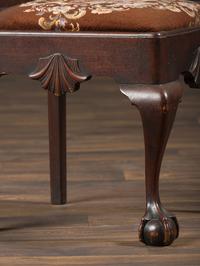 A Chippendale Shell-Carved Mahogany Knuckle-Arm Claw-and-Ball Foot Corner Chair