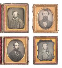[EARLY PHOTOGRAPHY]. 23 sixth plate daguerreotypes of bearded gentlemen.