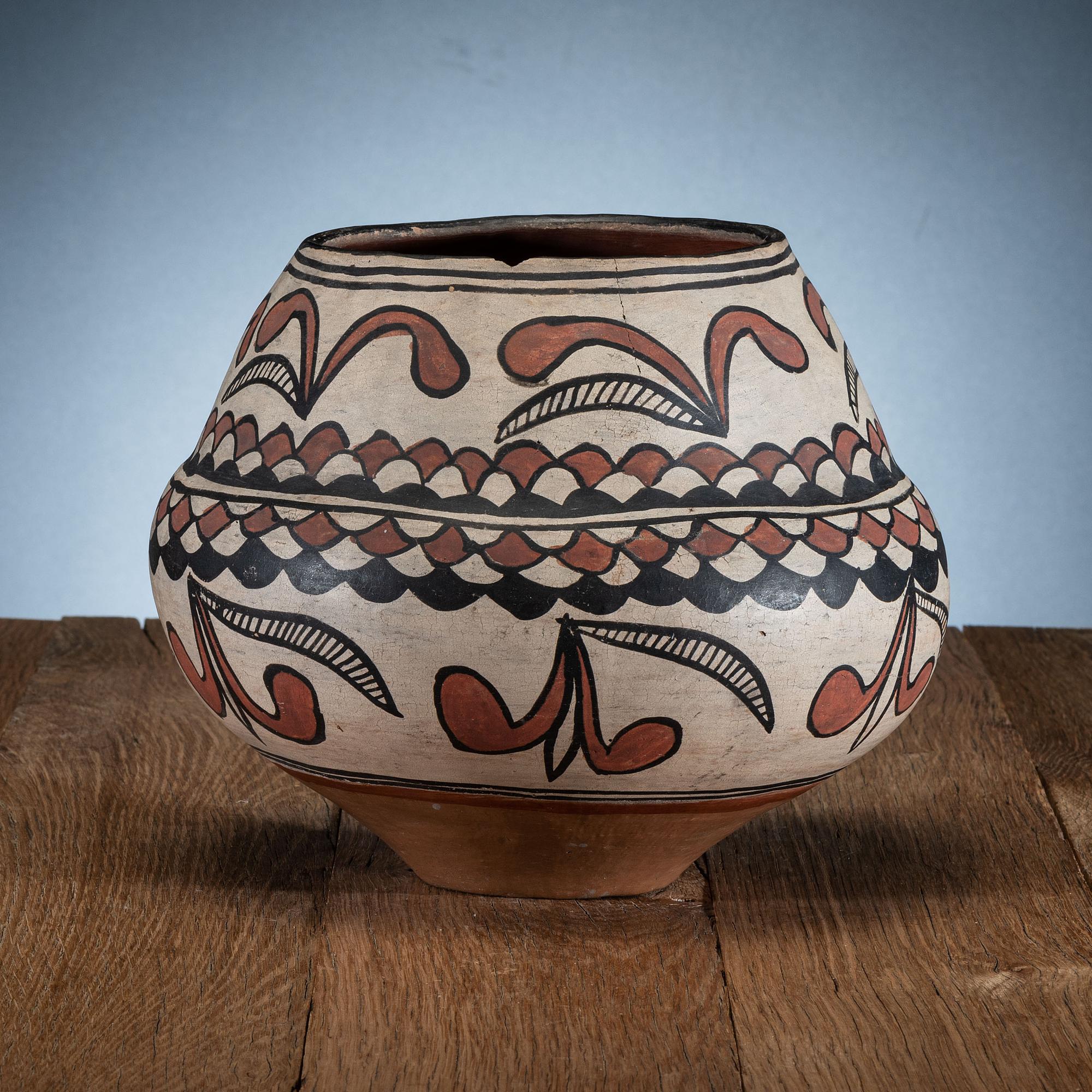 San Ildefonso Polychrome Pottery Jar