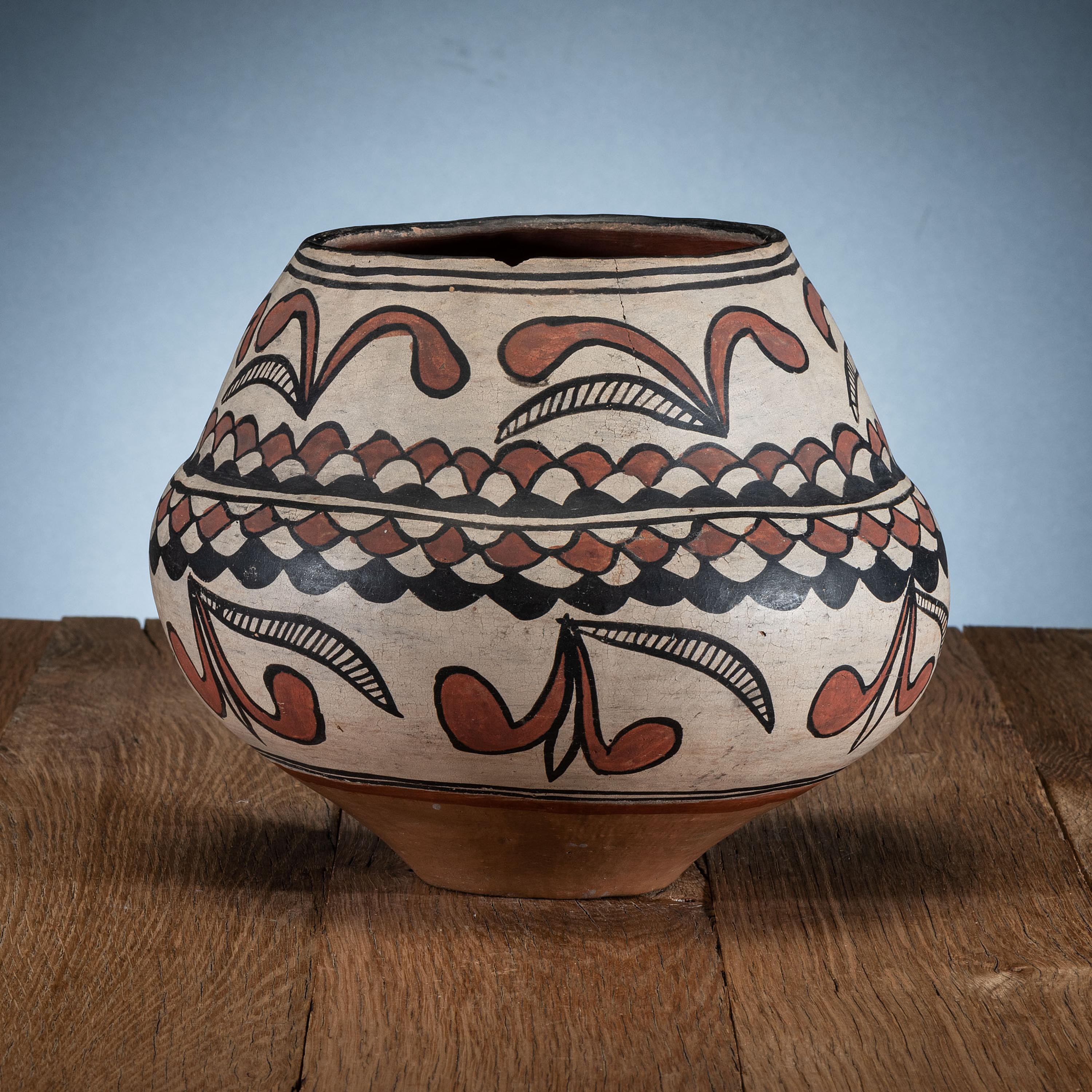 San Ildefonso Polychrome Pottery Jar