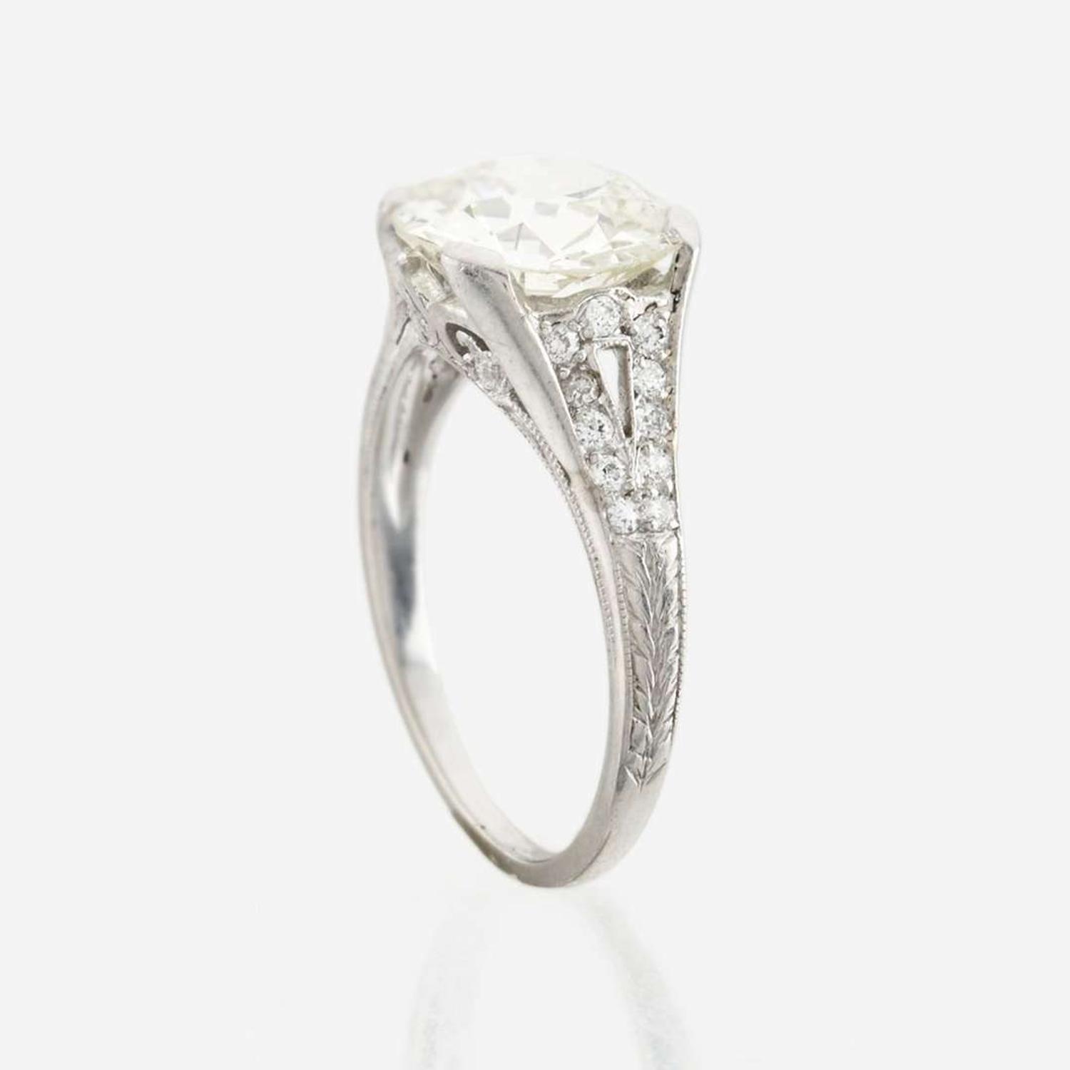 A platinum and diamond solitaire ring, Tiffany & Co.