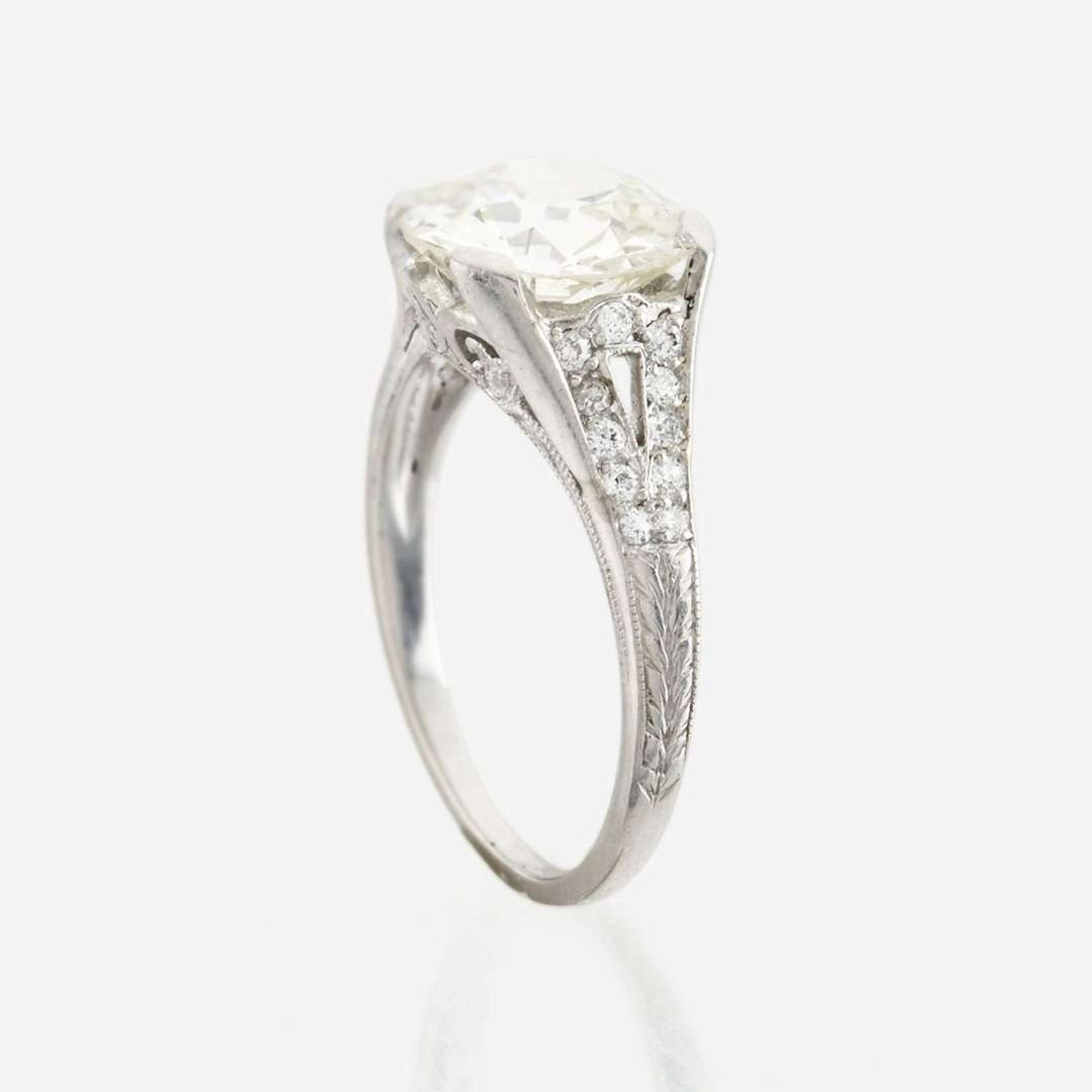 A platinum and diamond solitaire ring, Tiffany & Co.