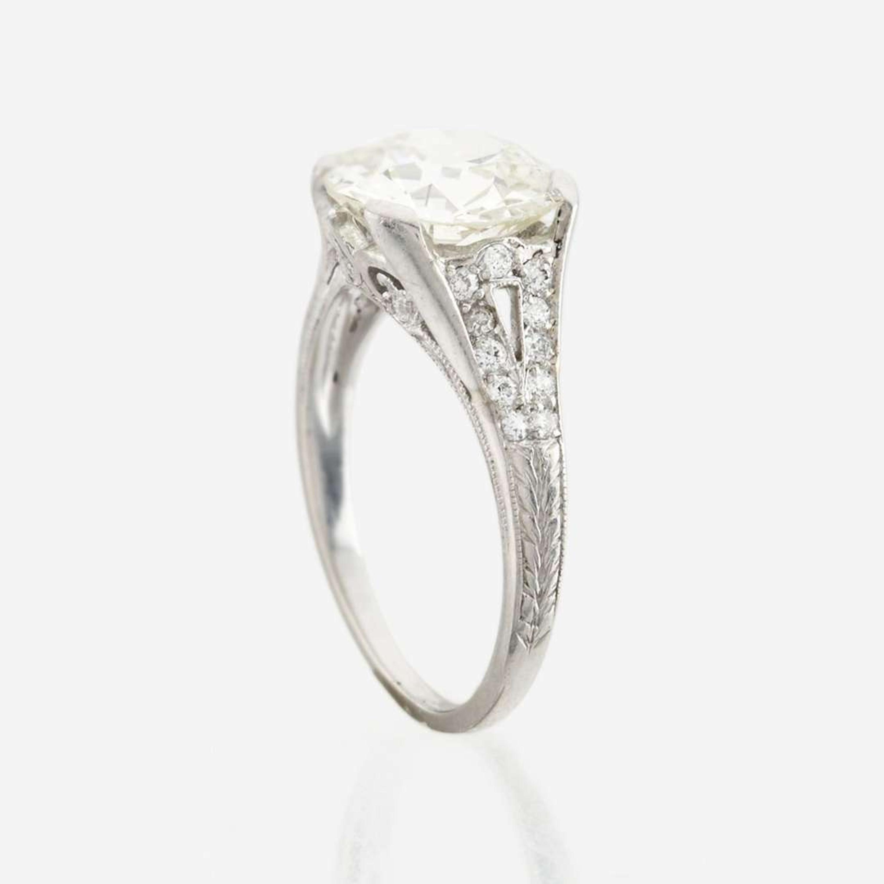 A platinum and diamond solitaire ring, Tiffany & Co.