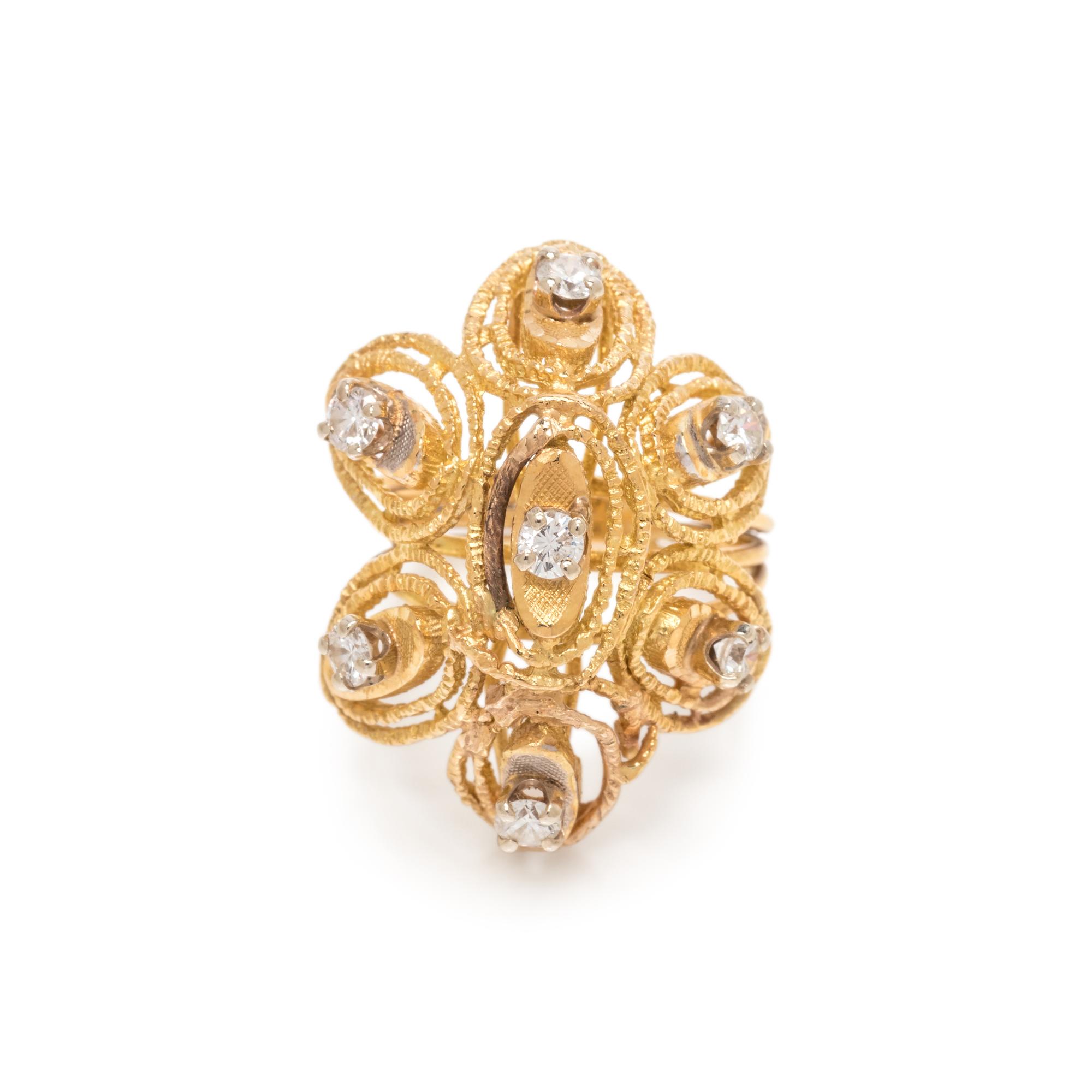 YELLOW GOLD AND DIAMOND RING