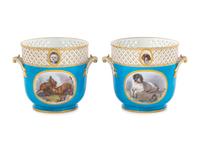 A Pair of Mintons Porcelain Cache Pots