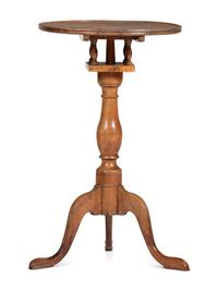 A Chippendale Mahogany Dished-Top Tilt-Top Candlestand