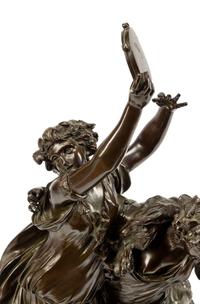 A French Bronze Figural Group After Claude Michel (Clodion)