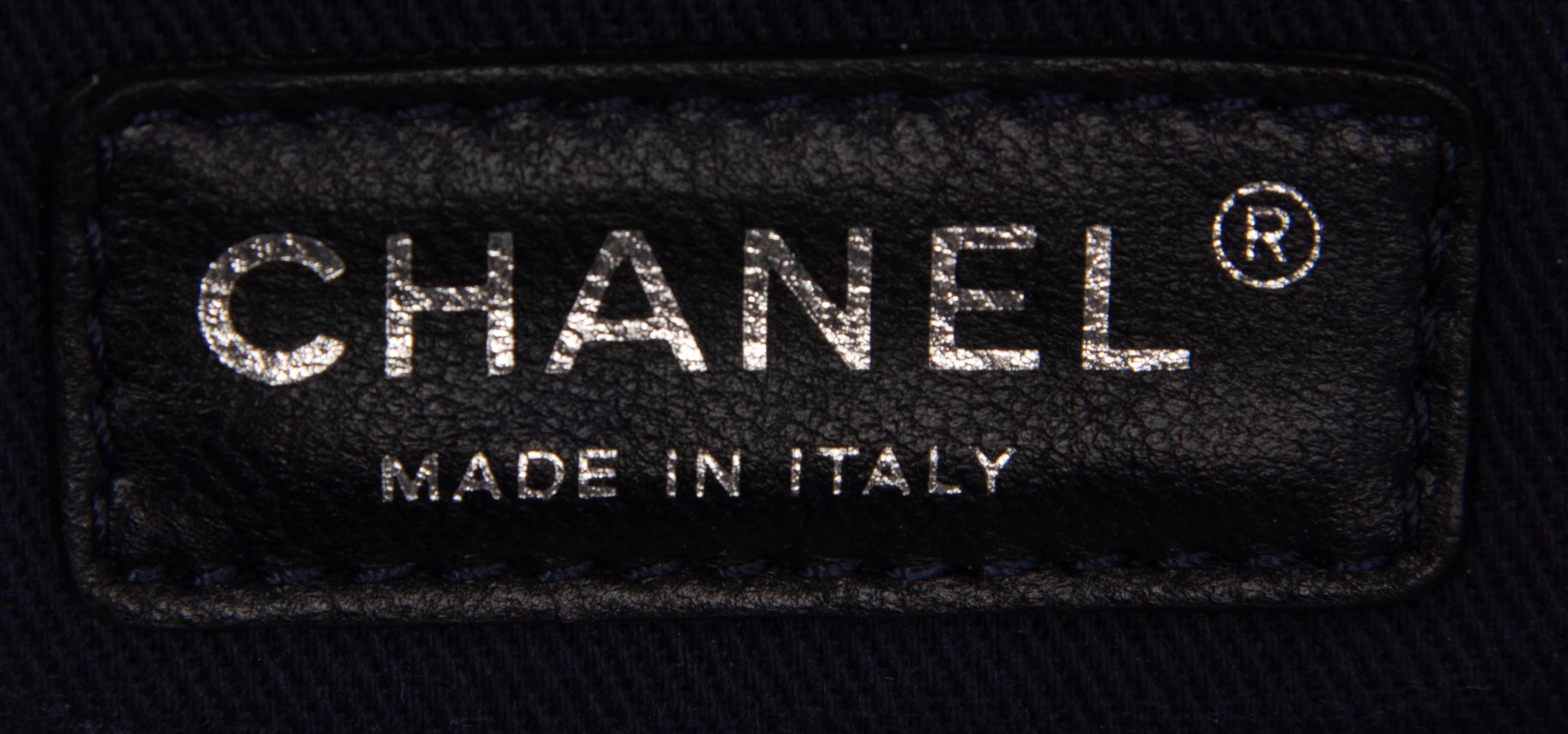 CHANEL, SMALL BLUE DEAUVILLE TOTE