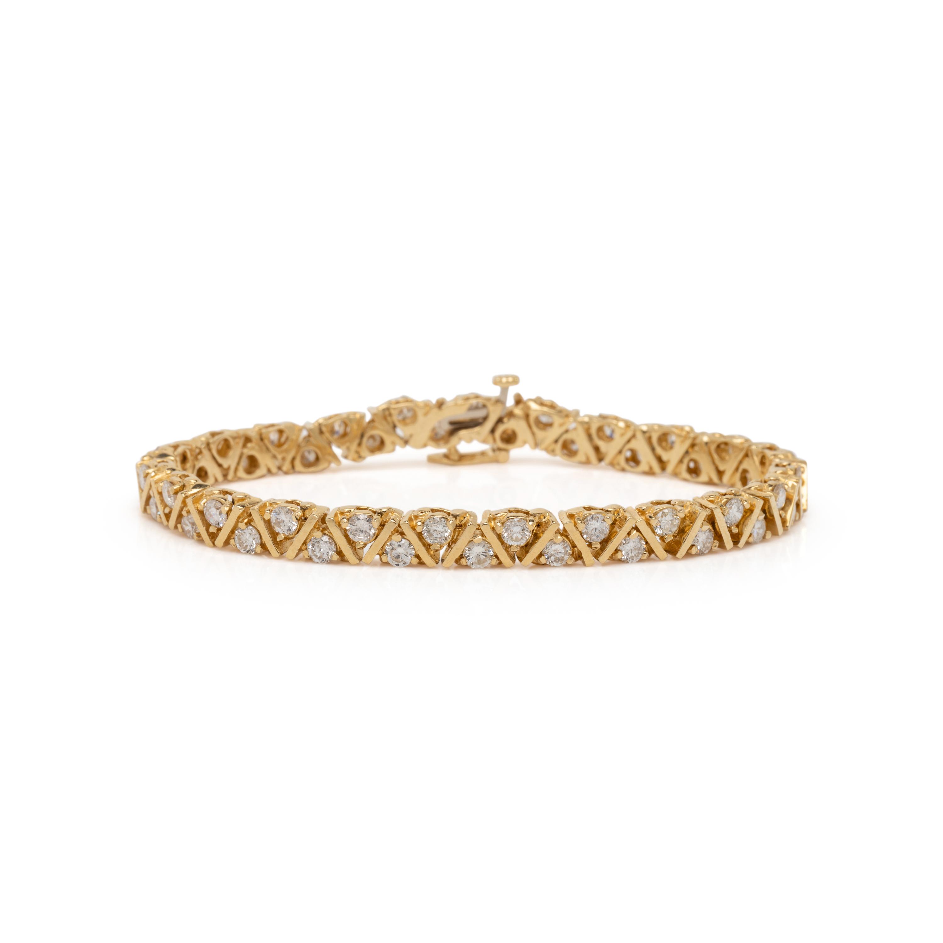 YELLOW GOLD AND DIAMOND BRACELET