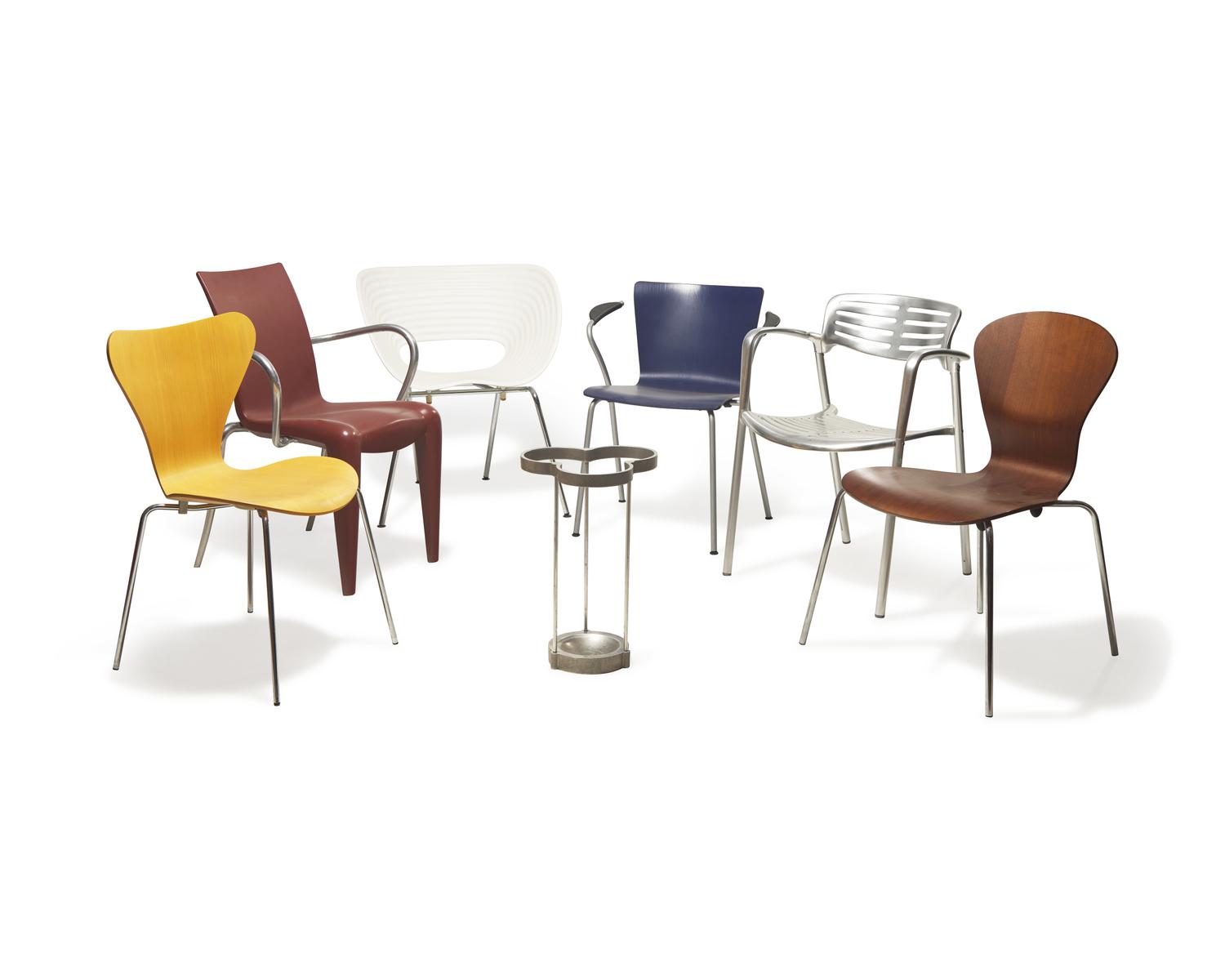 Six Chairs and an Umbrella Stand
