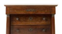 A Pair of Empire Style Mahogany Marble-Top Commodes