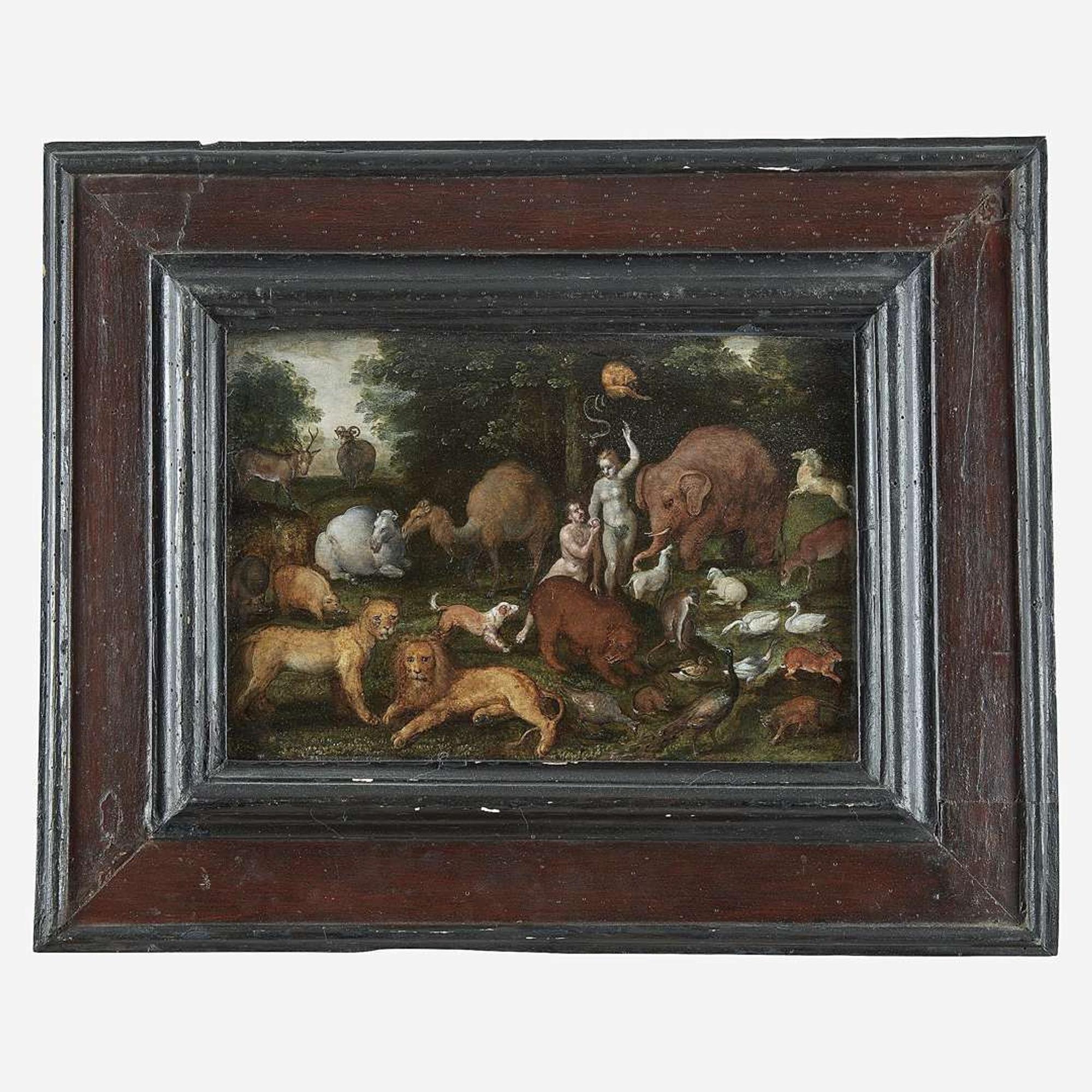 Attributed to Cornelisz Molenaer (Flemish, 1540–1589) Adam and Eve in the Garden of Eden