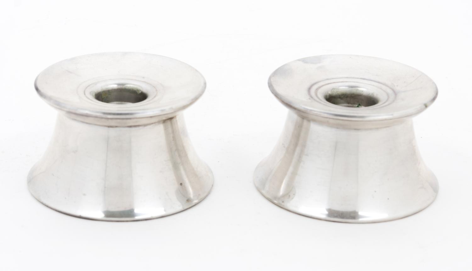 A Pair of American Silver Candlesticks, Gorham Mfg. Co., Providence, RI, weighted
