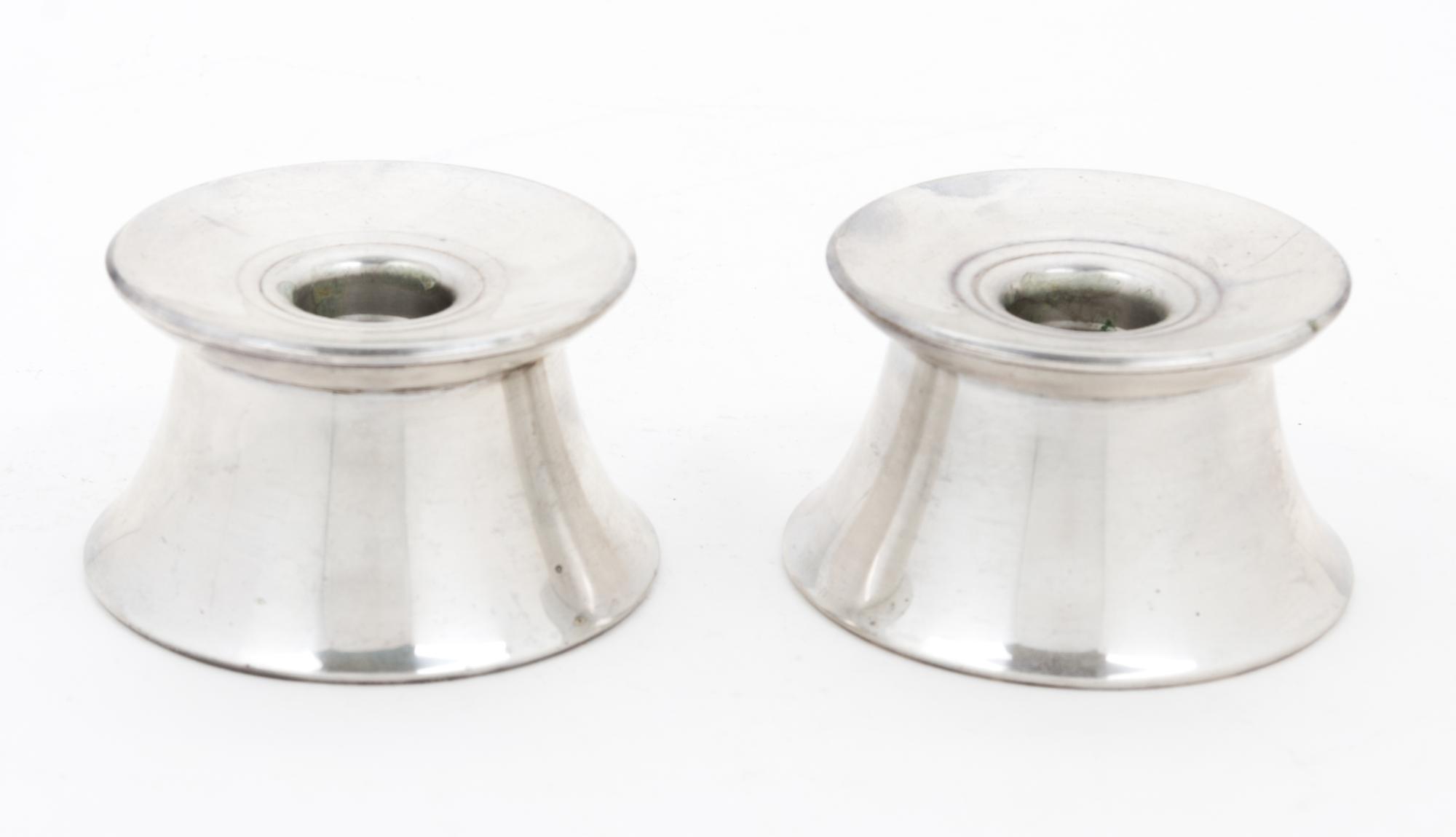 A Pair of American Silver Candlesticks, Gorham Mfg. Co., Providence, RI, weighted