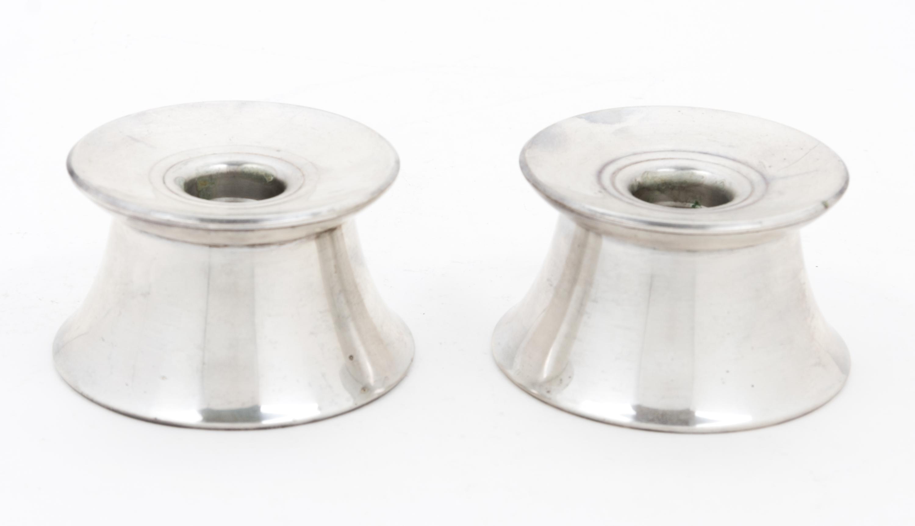 A Pair of American Silver Candlesticks, Gorham Mfg. Co., Providence, RI, weighted