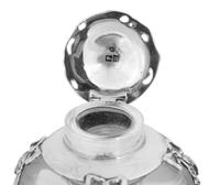An English Silver Mounted Glass Inkwell